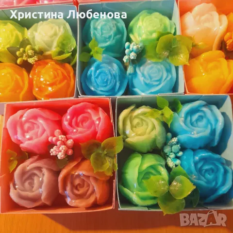 Кутии с глицеринови сапунчета , снимка 5 - Изкуствени цветя - 48733848