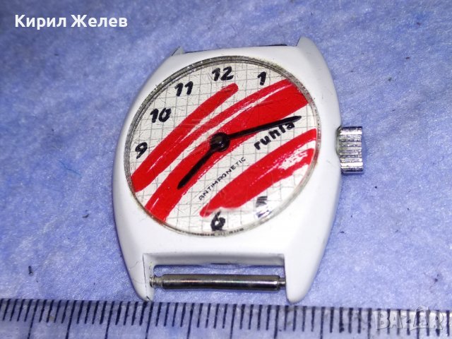 РУХЛА Стар НЕМСКИ ГДР РЯДЪК МОДЕЛ МЕХАНИЧЕН КОЛЕКЦИОНЕРСКИ ЧАСОВНИК РАБОТЕЩ 37128, снимка 6 - Антикварни и старинни предмети - 40196234