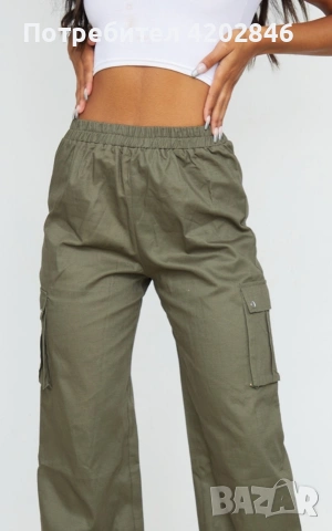 PrettyLittleThing Нов карго-панталон , снимка 3 - Панталони - 53165697