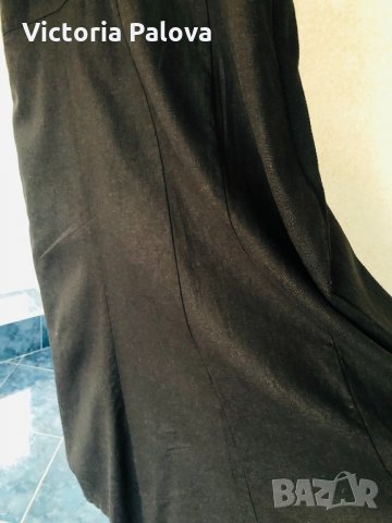 Черна рокля BEXLEYS WOMAN лен и вискоза, снимка 4 - Рокли - 32216359