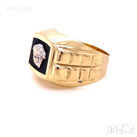 Златен детски пръстен 4,60гр. 14кр.проба:585 размер:53 модел:29309-1, снимка 2 - Пръстени - 48811804