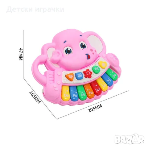 Интерактивна бебешка играчка, Пиано със светлини и звуци, снимка 7 - Музикални играчки - 49701267