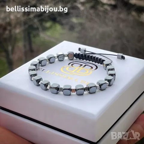 Мъжка Гривна от Хематит и Стомана