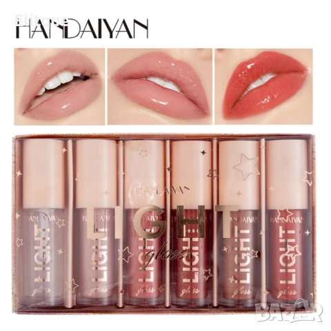 Комплект от 6 броя гланц за устни с цвят, снимка 2 - Други - 52832039