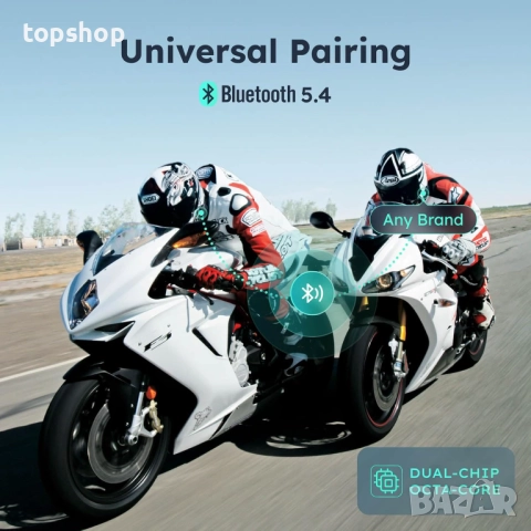 Чисто нови 2 броя ASMAX S1 MESH комуникационни системи за мотоциклети за 8 човека едновременно ..., снимка 6 - Аксесоари и консумативи - 52571824