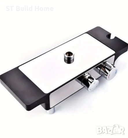 🚿 Душ система с термостат – Черен дизайнерски комплект от, снимка 4 - Душове - 51869199