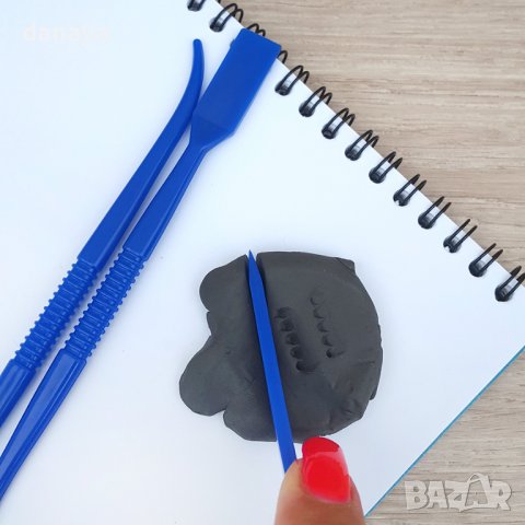 3057 Комплект двустранни инструменти за моделиране, 4 броя, снимка 2 - Ученически пособия, канцеларски материали - 37809824