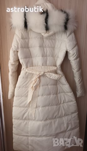 Дълго зимно яке/екрю/, снимка 5 - Якета - 38925409