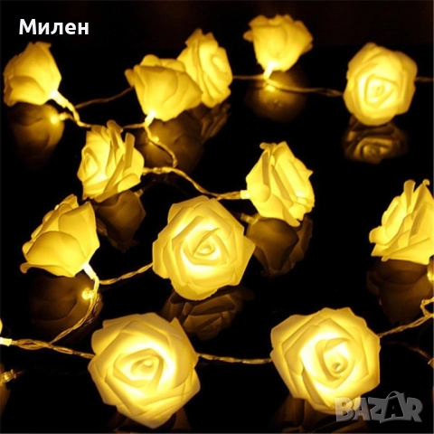 Декоративни интериорни LED лампички рози, снимка 6 - Лед осветление - 52337691