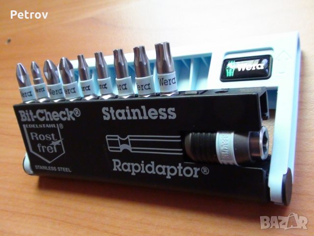 WERA Bit-Check BC 10/9 Stainless Steel - PROFI Висококачественни Битове неръждаема стомана , GERMANY, снимка 3 - Отвертки - 26477812