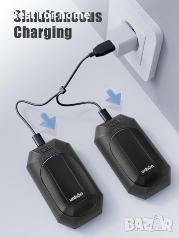 Акумулаторни електрически грейки за ръце UNBON- 2 бр. Powerbank, снимка 4 - Външни батерии - 43912328
