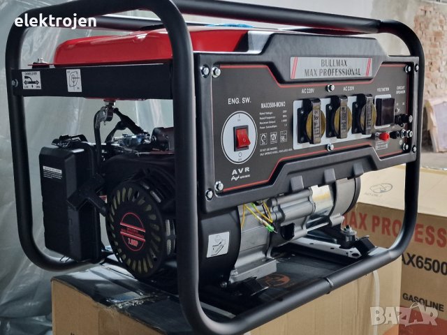 Професионален Генератор за ток монофазен 3,5 KW 7 Hp Max Professional с дисплей -100% медни намотки, снимка 4 - Други машини и части - 38543513