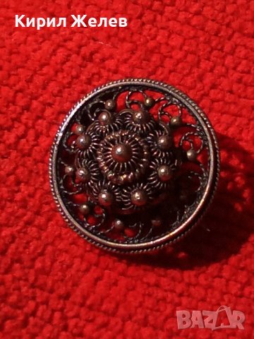 УНИКАЛНА ФИНА ИЗРАБОТКА ФИЛИГРАН с ГРАНУЛАЦИЯ СРЕБЪРНА АРТ ДЕКО БРОШКА СТАРО БИЖУ 17075, снимка 4 - Антикварни и старинни предмети - 31196289