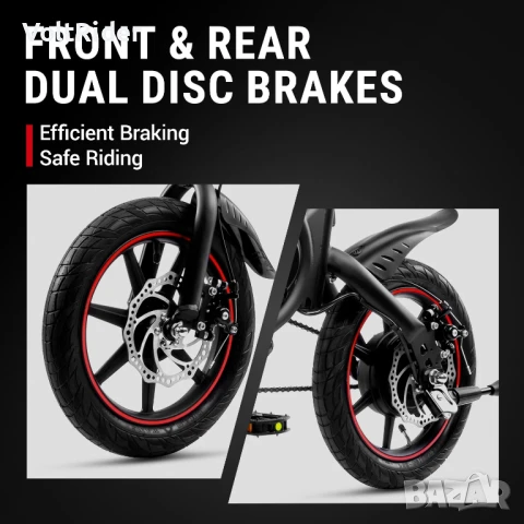 Сгъваемо електрическо колело DYU D3F 500W 36V 10Ah, снимка 12 - Велосипеди - 51382153