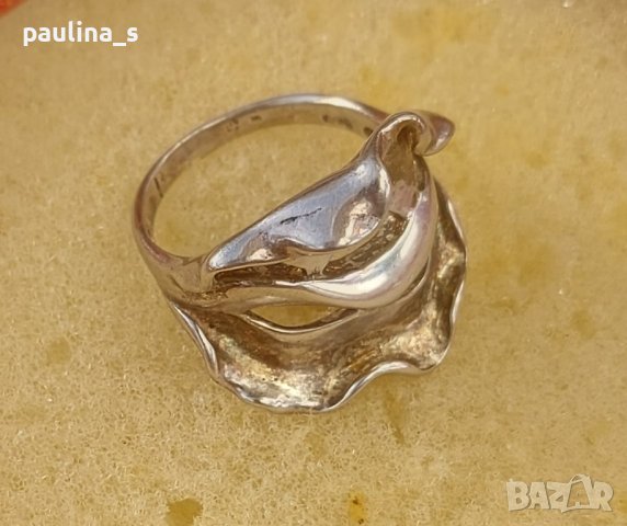 Масивен дизайнерски сребърен пръстен проба 925 и Житен клас , снимка 4 - Пръстени - 42988584
