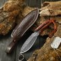 Швейцарски  многофункционален  ловен нож с шарка на пера, снимка 7