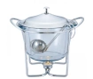 Съд 4 литра за пунш и супа/Съд за затопляне Bohmann, 4л., за супа, Стоманен капак, Стъкло, Инокс, снимка 4