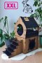 Къщичка за котки, дървена котешка къщурка, къща домашен любимец, коте, снимка 1