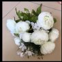 Букет изкуствени бели цветя роза божур. Налични 9 букета.Нови., снимка 2