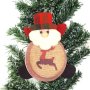 3242 Коледна фигурка за украса Дядо Коледа с елен, 16см, снимка 1