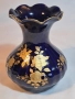 немска порцеланова ваза Wunziedel кобалт с 24 карата позлата М1, снимка 1