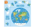 Пъзел от 72 части с карта на света, снимка 7