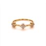 Златен дамски пръстен 1,42гр. размер:57 14кр. проба:585 модел:16484-5, снимка 1 - Пръстени - 40747868