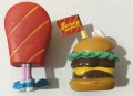 Burghy - гумени фигурки картофки и бургер от Италия., снимка 3