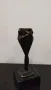 Чудесна статуетка /свещник от бронз и черен мрамор. , снимка 4