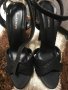 Дамски елегантни черни кожени сандали Shoe AQUARIUM