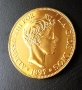 Позлатена Испанска голяма монета (41 ММ) 100 песети, снимка 3