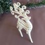 3230 Коледна декорация Бял елен с красиви рога, снимка 5