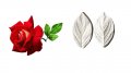 Комплект силиконови молдове  – вейнър за листа на роза, снимка 1