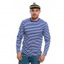 Нов мъжки моряшки комплект: моряшка блуза с дълъг ръкав и капитанска шапка, снимка 10