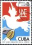 Kлеймована марка Съюз на писателите и художниците 1986 от Куба