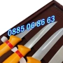 Комплект от професионални месарски ножове 5 части + брус за заточване, снимка 5