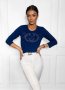 Дамска блуза в синьо , снимка 1 - Блузи с дълъг ръкав и пуловери - 43739302