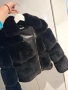 Черно луксозно пухено яке, снимка 3
