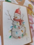 Ръчно рисувани коледни картички, снимка 8