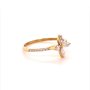 Златен дамски пръстен 1,29гр. размер:56 14кр. проба:585 модел:16477-5, снимка 3