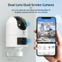 5G двойна PTZ Wi Fi камера, Dual Lens, 2,4 & 5 GHz, 6 Mpx, Full HD, SD слот, 360°, нощно виждане, снимка 7