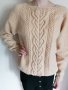 Ръчно плетен пуловер с аранови елементи , снимка 2