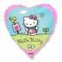 2 вида Hello Kitty Кити сърце фолио фолиев балон хелий и въздух парти рожден ден, снимка 1 - Други - 37606643