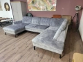 ПРОМОЦИЯ!!! П - образен ъглов диван от плат сив LS701521, снимка 4