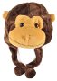 Плюшена шапка маймунка, снимка 1 - Шапки, шалове и ръкавици - 43315035
