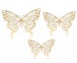 3D 12 бр pvc златни сребърни медени на дупки самозалепващи пеперуди декорация за стена мебел торта, снимка 4
