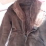 мъжки кожух от турциа,100% естествена кожа ,тъмно кафяв,с яка,употребяван, снимка 1