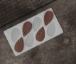 8 големи капковидни релефни листа силиконов молд форма за шоколад фондан декор торта украса, снимка 1 - Форми - 27952542