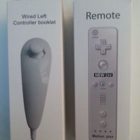НОВ Комплект Wii Дистанционно + Wii Нунчук контролер / Wii Remote control + Wii Nunchuk, снимка 1 - Аксесоари - 38603396