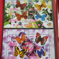 Пощенски марки чиста комплектна серия ПЕПЕРУДИ поща Конго много красиви за колекция 29817, снимка 8 - Филателия - 37689493